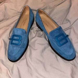Baldinini Sky Blue Suede Loafers